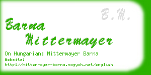 barna mittermayer business card